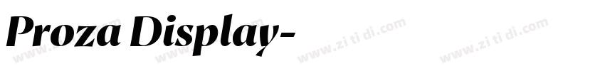 Proza Display字体转换